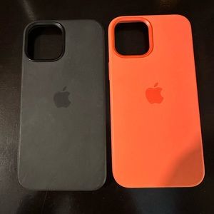 TWO Apple iPhone 12 Pro Max Silicone Cases with Magsafe